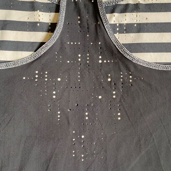 Lululemon Water Bound Singlet Apex Stripe Printed Tank Top 6* Black Dune Black - Picture 11 of 12
